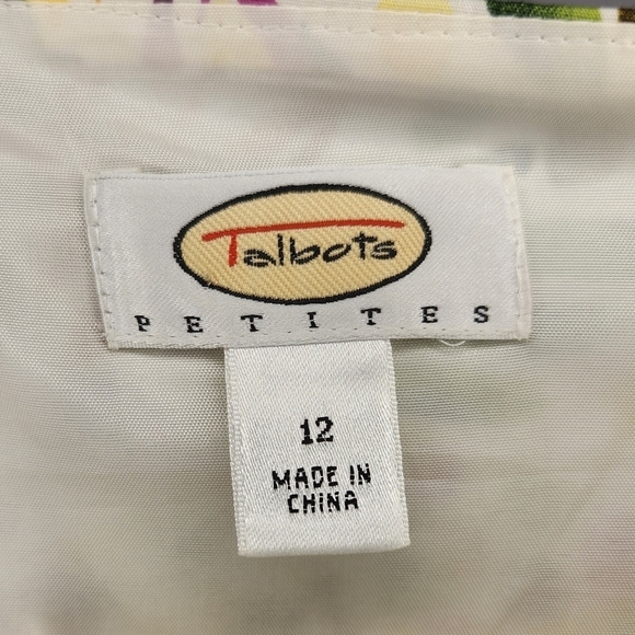 Vintage 90s Talbots Hawaiian Leaf Print Cotton Sundress Size 12 - Picture 11 of 12